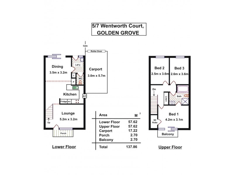 Unit 5/7 Wentworth Court, Golden Grove SA 5125 Floorplan