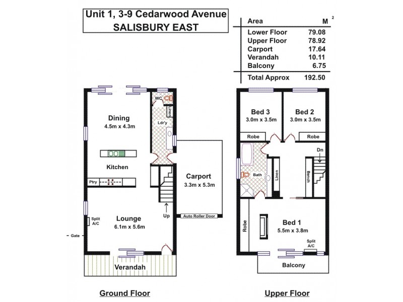 Unit 1, 3-9 Cedarwood Avenue, Salisbury East SA 5109 Floorplan
