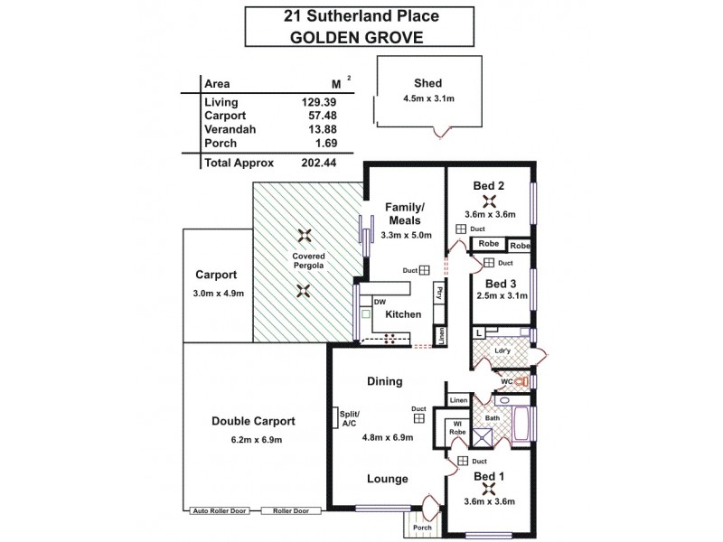 21 Sutherland Place, Golden Grove SA 5125 Floorplan