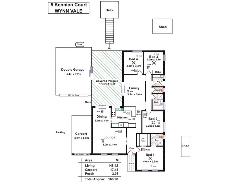 5 Kennion Court, Wynn Vale SA 5127 Floorplan