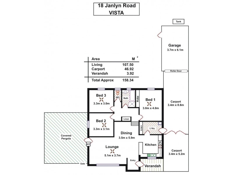 18 Janlyn Road, Vista SA 5091 Floorplan