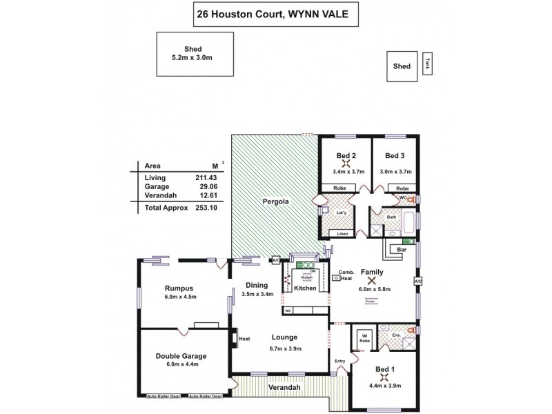 26 Houston Court, Wynn Vale SA 5127 Floorplan