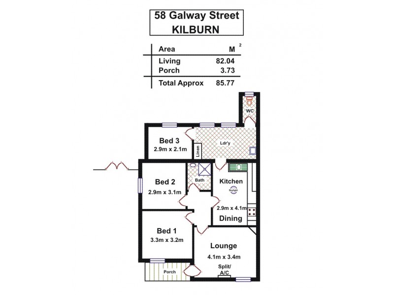 58 Galway Street, Kilburn SA 5084 Floorplan