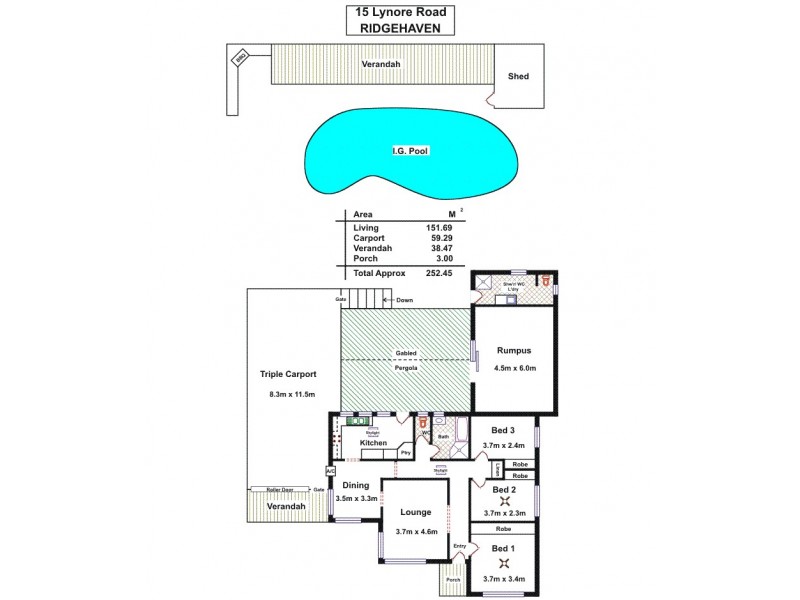 15 Lynore Road, Ridgehaven SA 5097 Floorplan