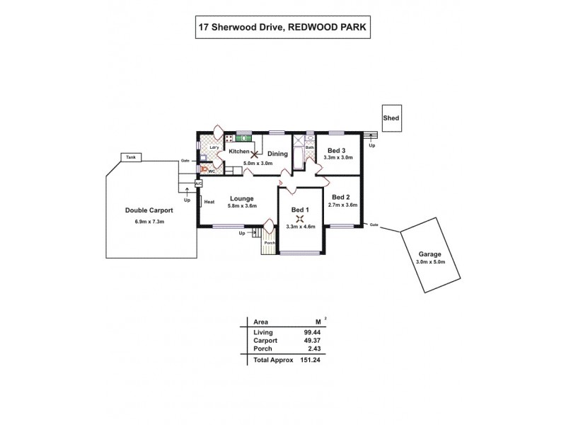 17 Sherwood Drive, Redwood Park SA 5097 Floorplan