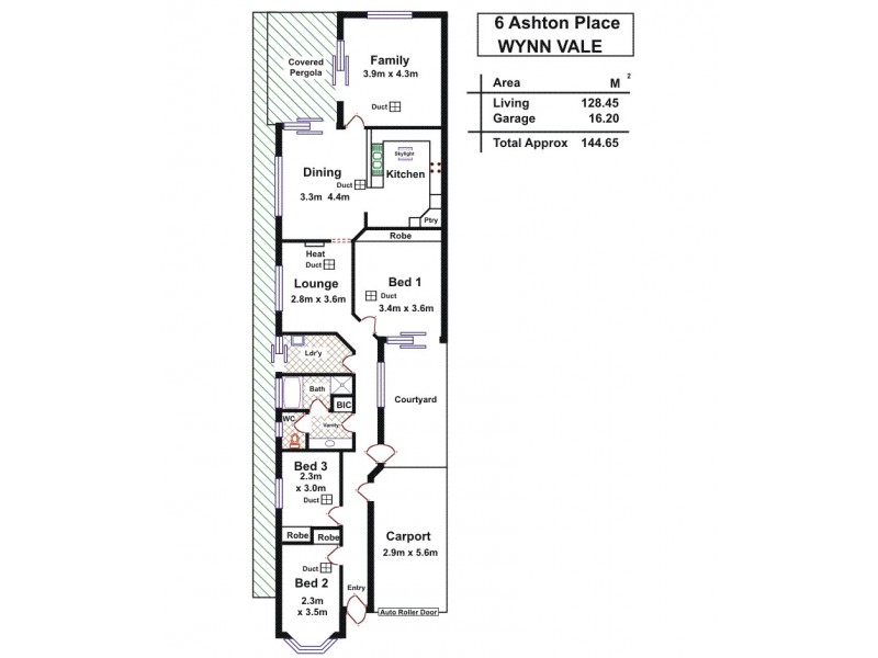 6 Ashton Place, Wynn Vale SA 5127 Floorplan
