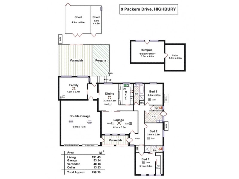 9 Packers Drive, Highbury SA 5089 Floorplan