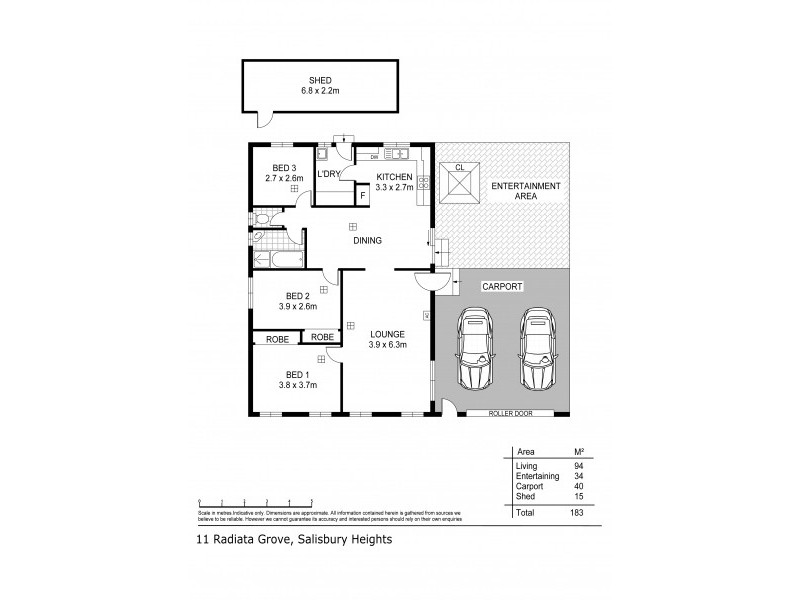 11 Radiata Grove, Salisbury Heights SA 5109 Floorplan