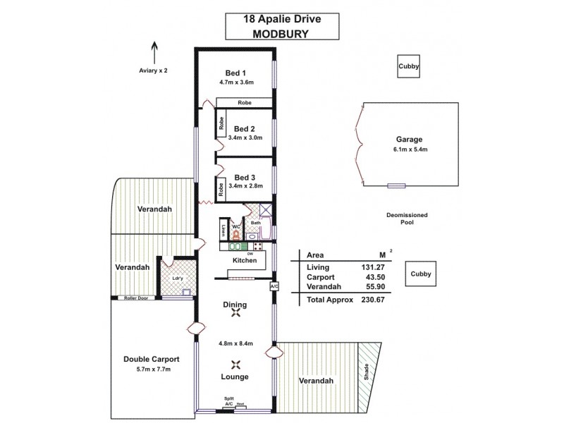 18 Apalie Drive, Modbury SA 5092 Floorplan
