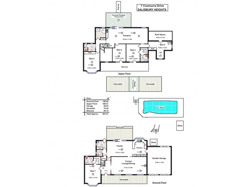 7 Coomurra Drive, Salisbury Heights SA 5109 Floorplan