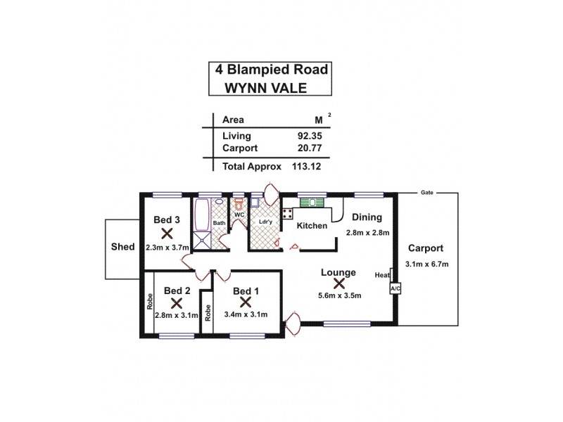 4 Blampied Street, Wynn Vale SA 5127 Floorplan