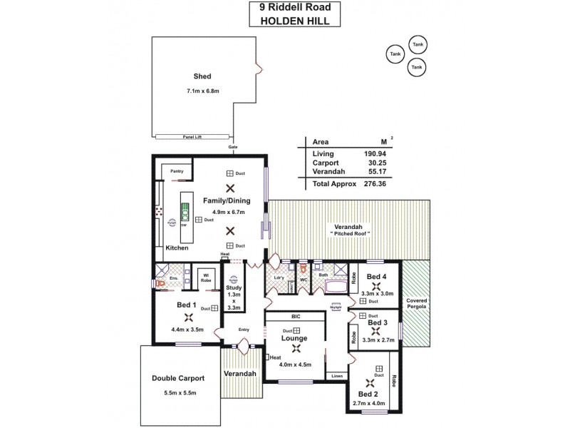 9 Riddell Road, Holden Hill SA 5088 Floorplan