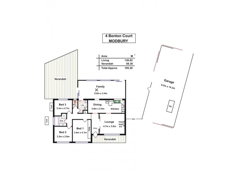 4 Benton Court, Modbury SA 5092 Floorplan