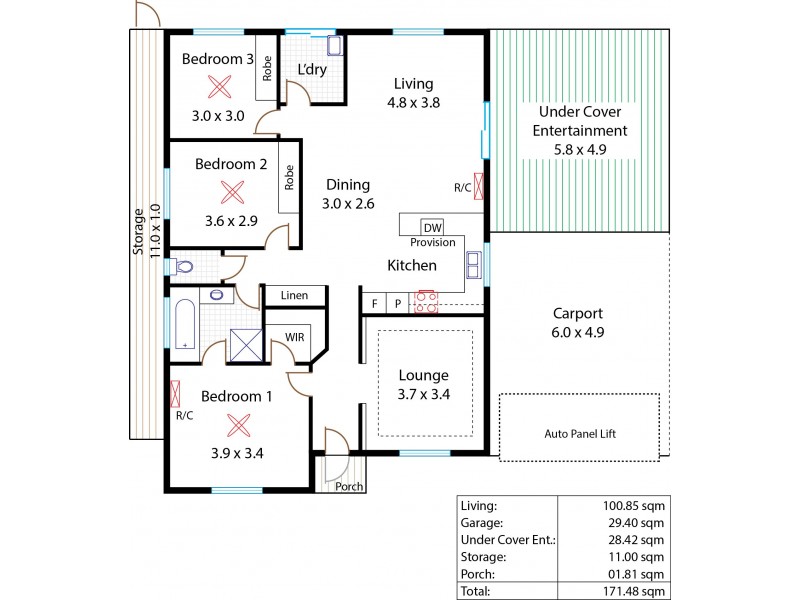 34 Castle Drive, Burton SA 5110 Floorplan