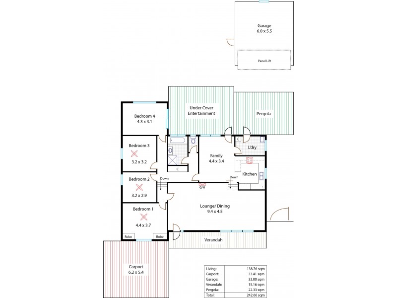 14 Folkstone Street, Modbury Heights SA 5092 Floorplan