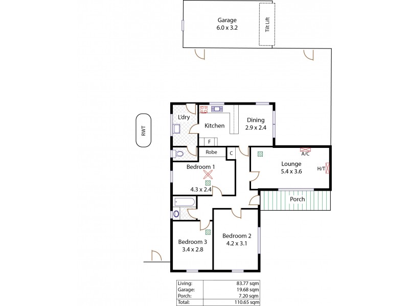 14 Clapton Street, Elizabeth Vale SA 5112 Floorplan