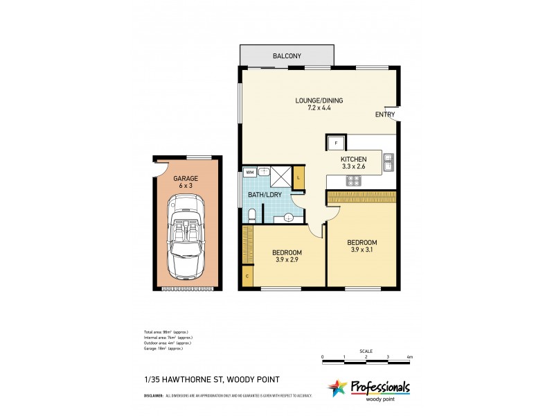 1/35 Hawthorne Street, Woody Point QLD 4019 Floorplan