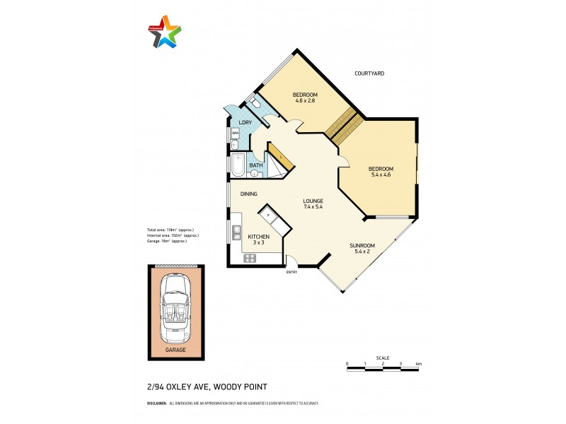 2/94-96 Oxley Avenue, Woody Point QLD 4019 Floorplan