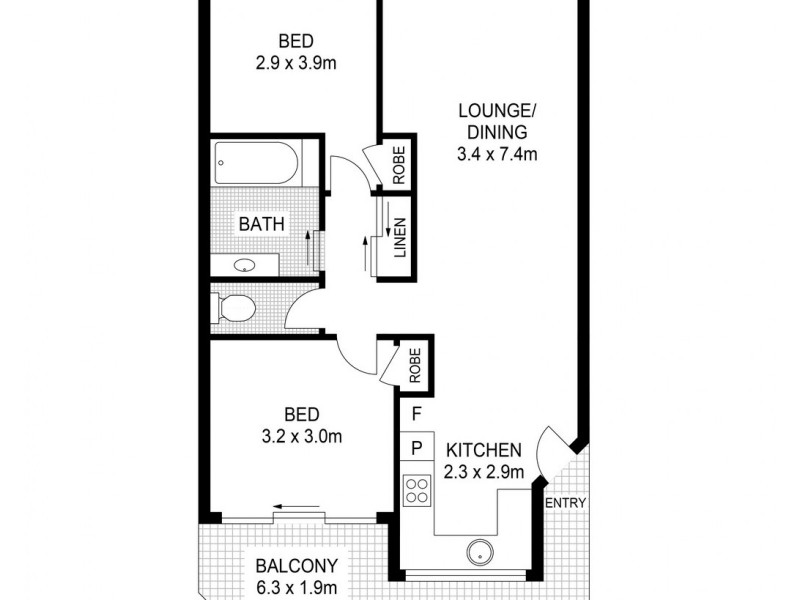 8/34 Caroline Street, Woody Point QLD 4019 Floorplan