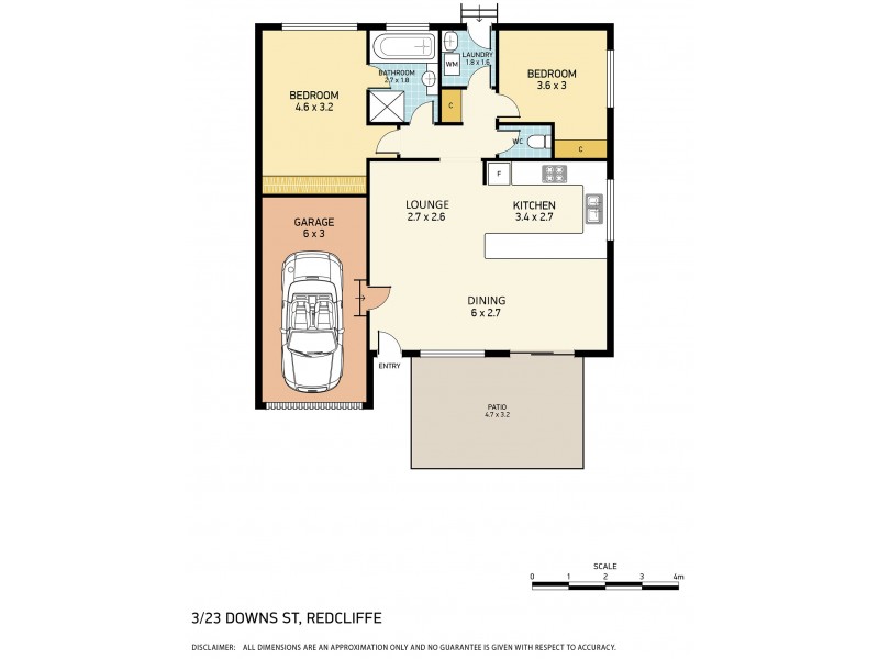 3/23 Downs Street, Redcliffe QLD 4020 Floorplan