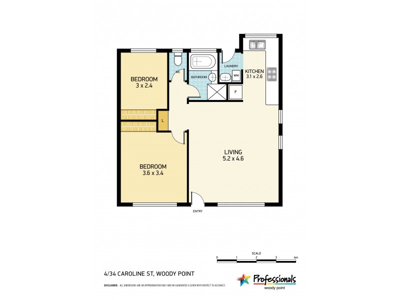 4/34 Caroline Street, Woody Point QLD 4019 Floorplan