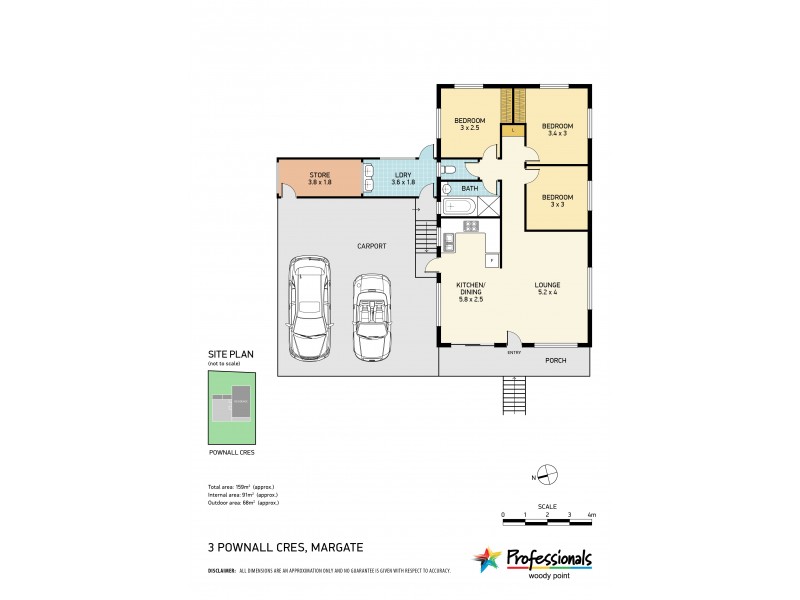 3 Pownall Crescent, Margate QLD 4019 Floorplan