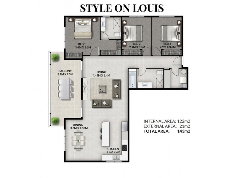 8/12 Louis Street, Redcliffe QLD 4020 Floorplan