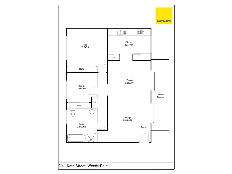 3/41 Kate Street, Woody Point QLD 4019 Floorplan
