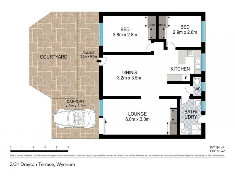 2/31 DRAYTON TERRACE, Wynnum QLD 4178 Floorplan