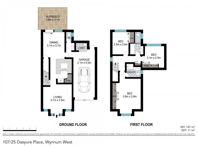 107/25 DASYURE PLACE, Wynnum West QLD 4178 Floorplan
