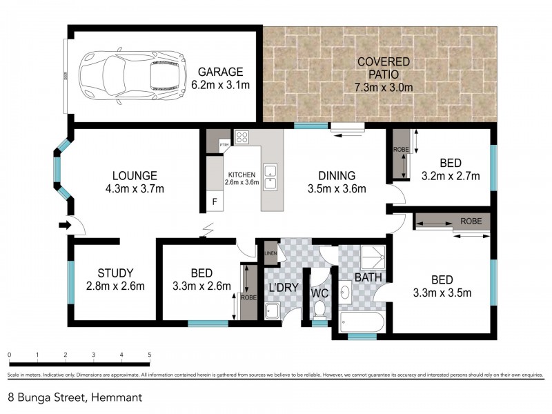 5 BUNYA STREET, Hemmant QLD 4174 Floorplan