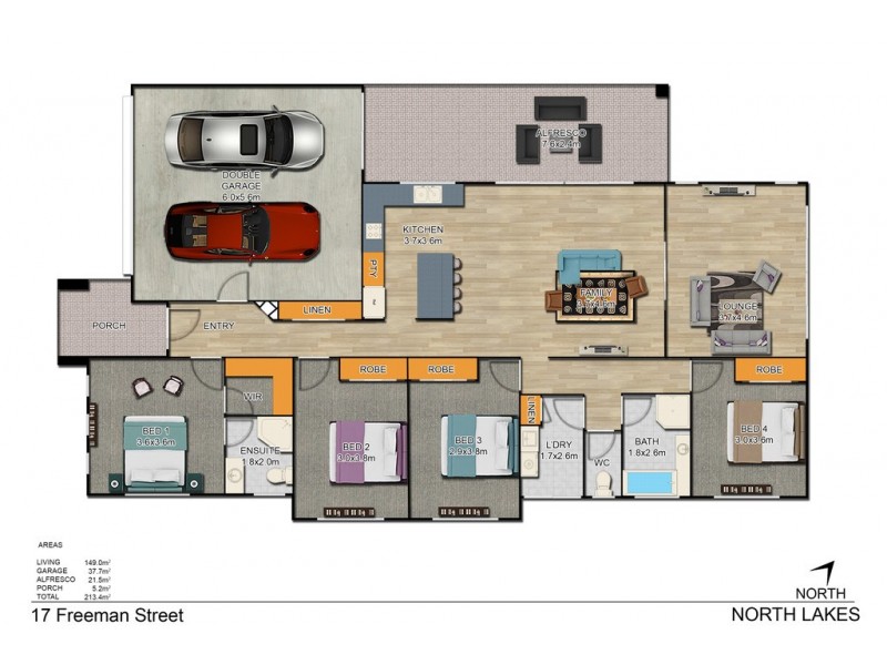 17 Freeman Street, North Lakes QLD 4509 Floorplan