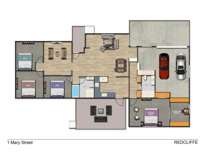 1 Mary Street, Redcliffe QLD 4020 Floorplan