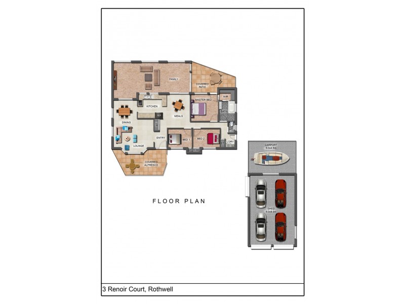 3 Renoir Court, Rothwell QLD 4022 Floorplan