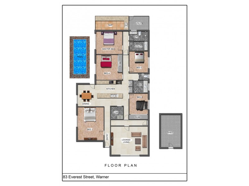 83 Everest Street, Warner QLD 4500 Floorplan