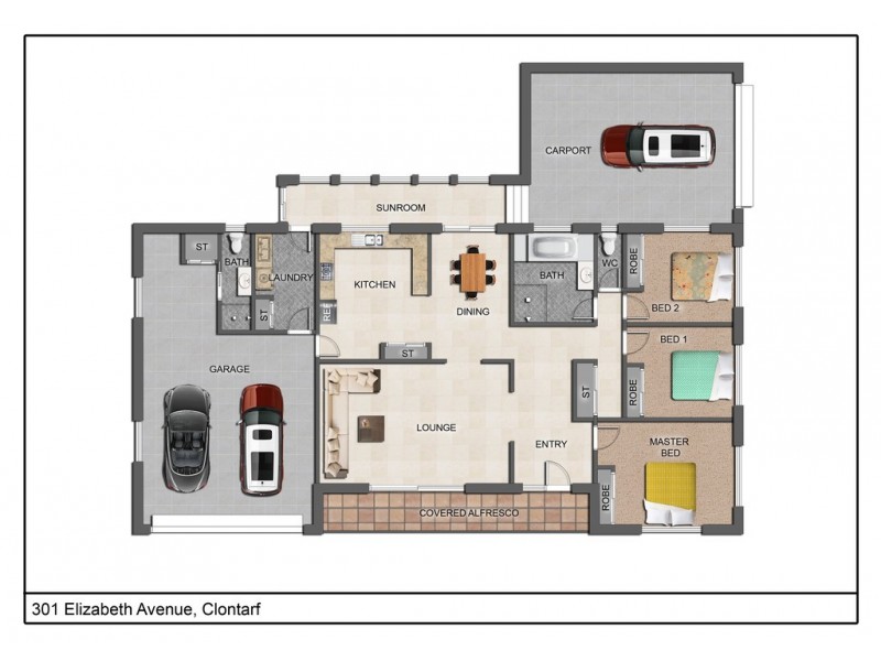 301 Elizabeth Avenue, Clontarf QLD 4019 Floorplan