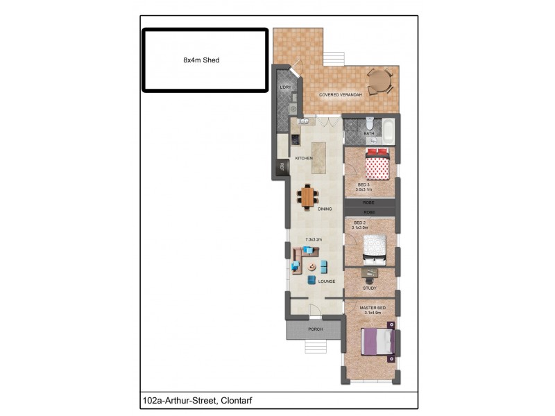 102A Arthur Street, Woody Point QLD 4019 Floorplan