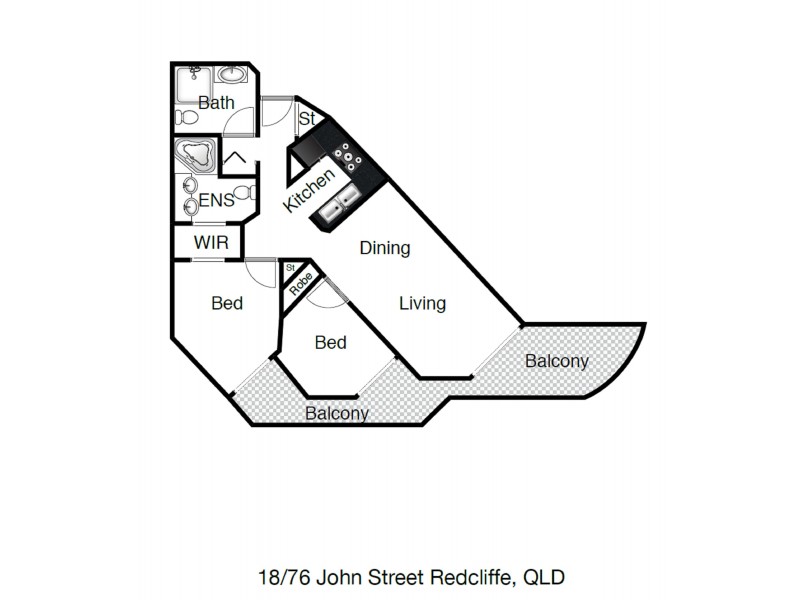 18/76-78 John Street, Redcliffe QLD 4020 Floorplan