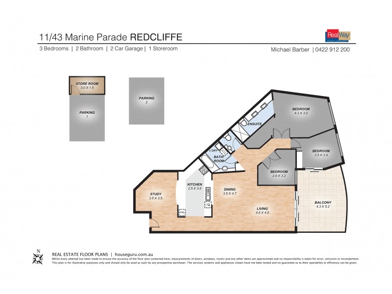 11/43 Marine Parade, Redcliffe QLD 4020 Floorplan