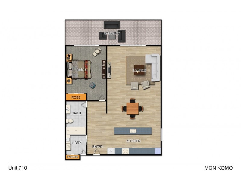 710/99 Marine Parade, Redcliffe QLD 4020 Floorplan