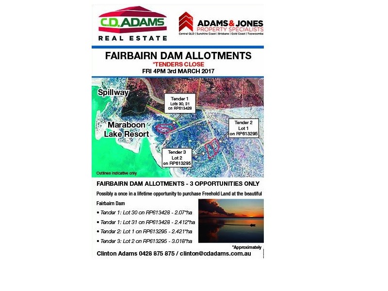 Lot 1,2,30and31 Fairbairn Dam, Emerald QLD 4720