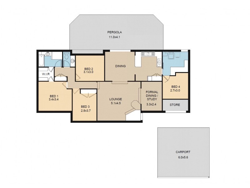 9 Kuhn Street, Kearneys Spring QLD 4350 Floorplan