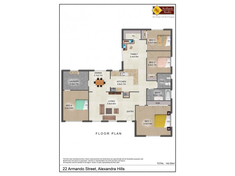 22 Armando Street, Alexandra Hills QLD 4161 Floorplan