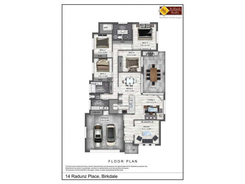 14 Radunz Place, Birkdale QLD 4159 Floorplan