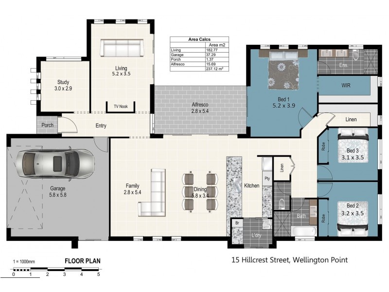 15 Hillcrest Street, Wellington Point QLD 4160 Floorplan