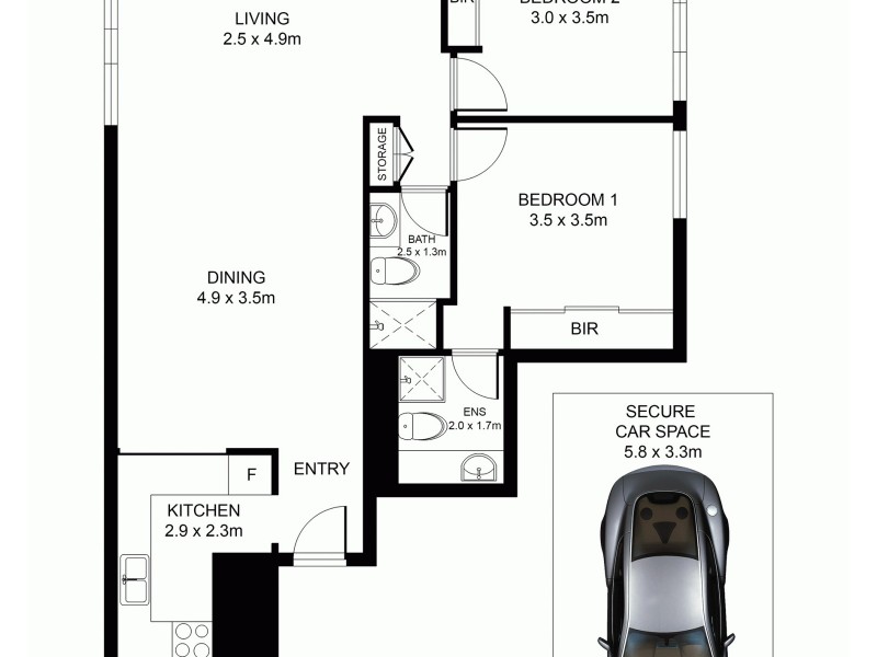 104/1 Boomerang Place, Woolloomooloo NSW 2011 Floorplan