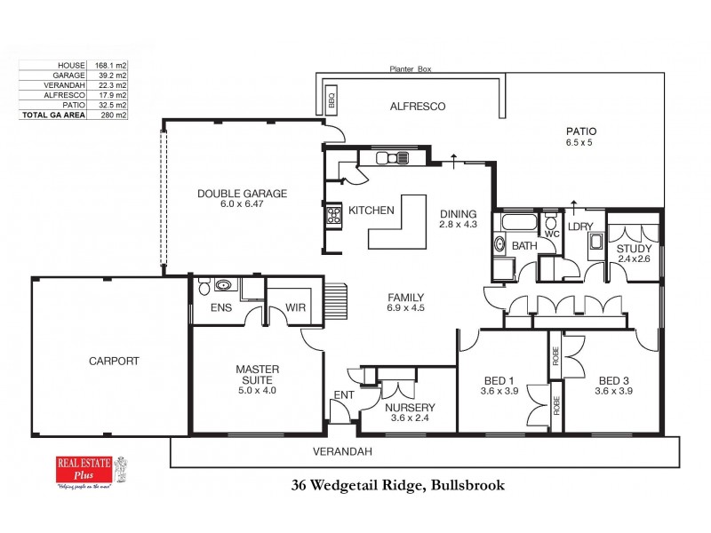 36 Wedgetail Ridge, Bullsbrook WA 6084 Floorplan
