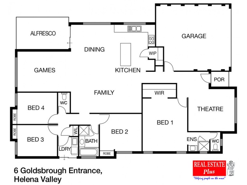 6 Goldsbrough Entrance, Helena Valley WA 6056 Floorplan