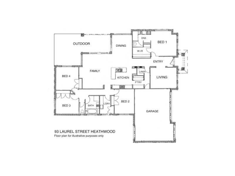 93 Laurel Street, Heathwood QLD 4110 Floorplan