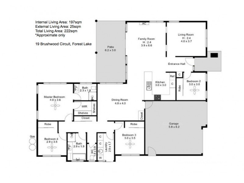 19 Brushwood Circuit, Forest Lake QLD 4078 Floorplan